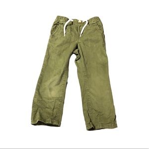 Old Navy • Green Drawstring Button-Up Khaki Pants